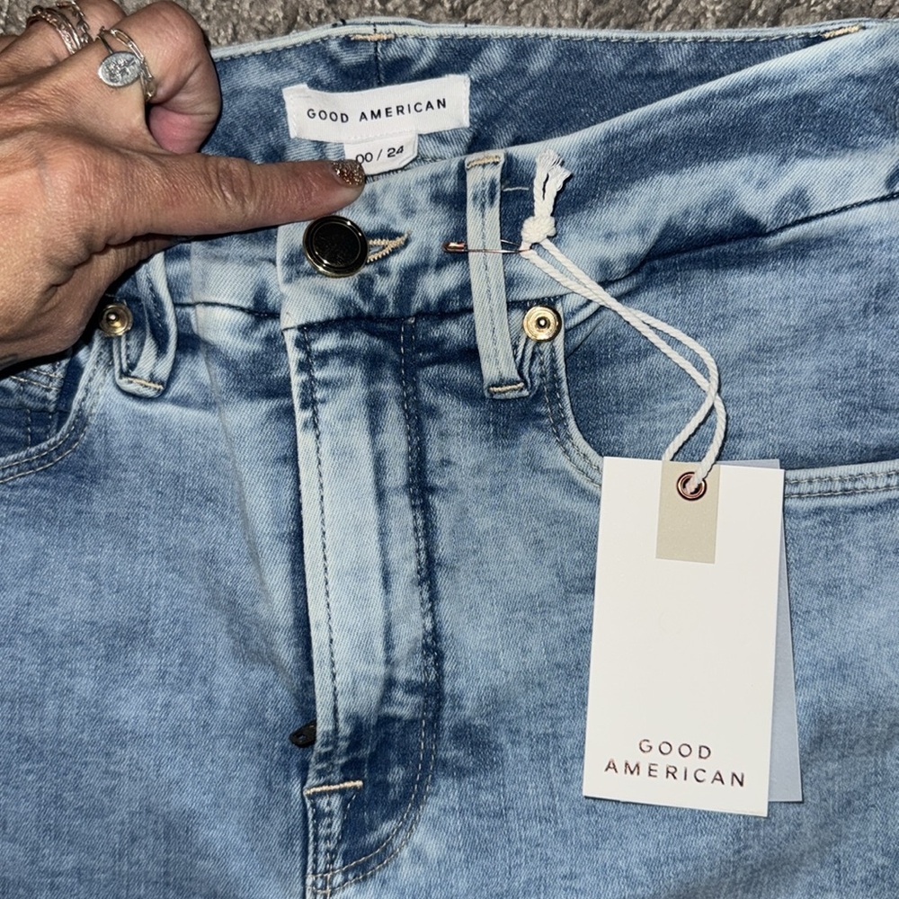 Good American woman’s jeans size 00/24 NWT - Picture 6 of 9